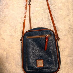 Dooney & Bourke Navy and Tan Crossbody Bag